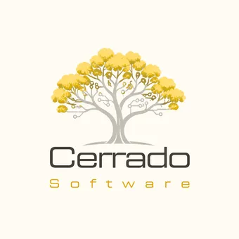 Ipê-amarelo com circuitos — logomarca Cerrado Software